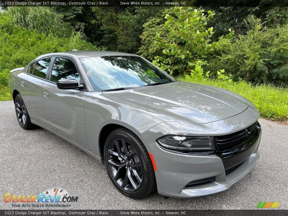 2023 Dodge Charger SXT Blacktop Destroyer Gray / Black Photo #4