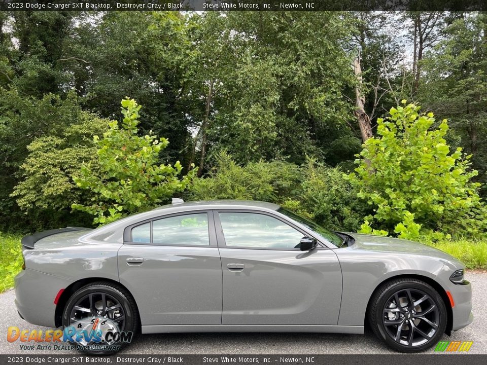 2023 Dodge Charger SXT Blacktop Destroyer Gray / Black Photo #5