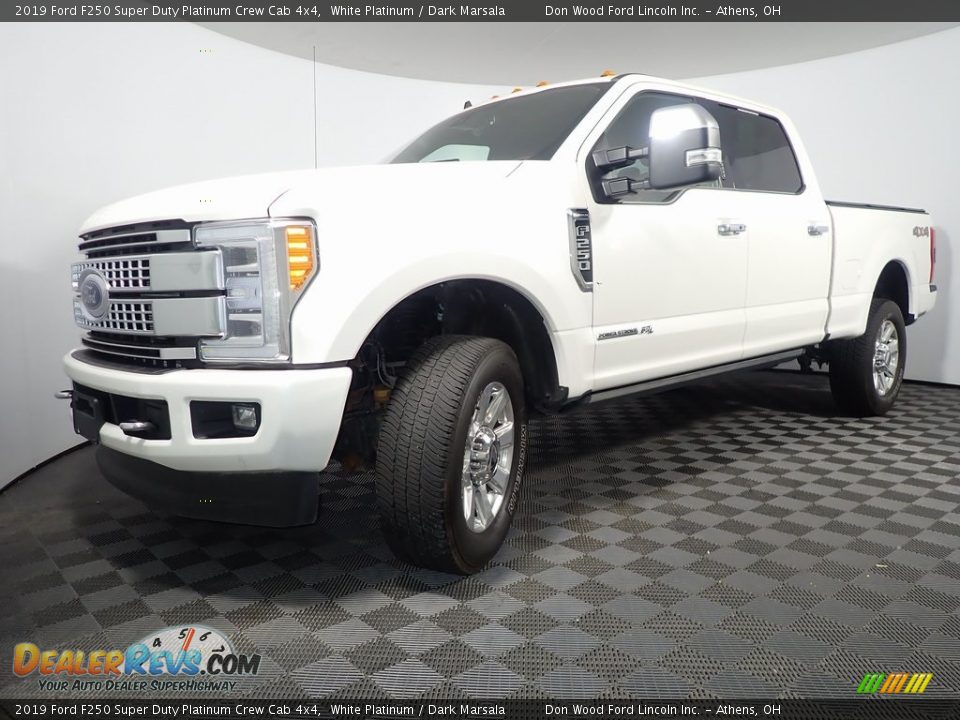 2019 Ford F250 Super Duty Platinum Crew Cab 4x4 White Platinum / Dark Marsala Photo #8