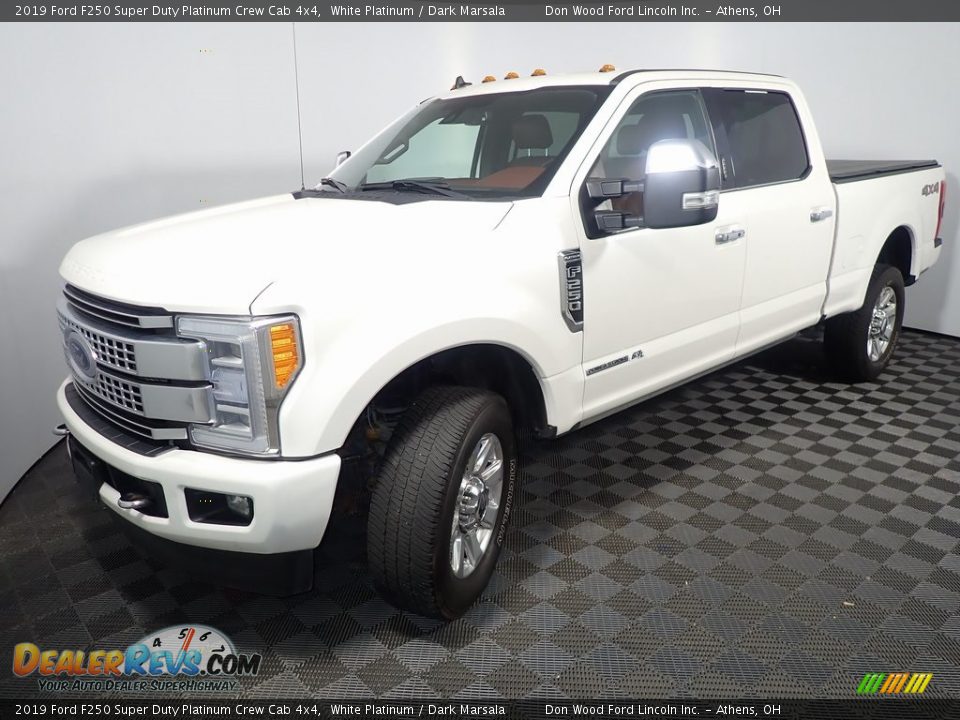 2019 Ford F250 Super Duty Platinum Crew Cab 4x4 White Platinum / Dark Marsala Photo #9