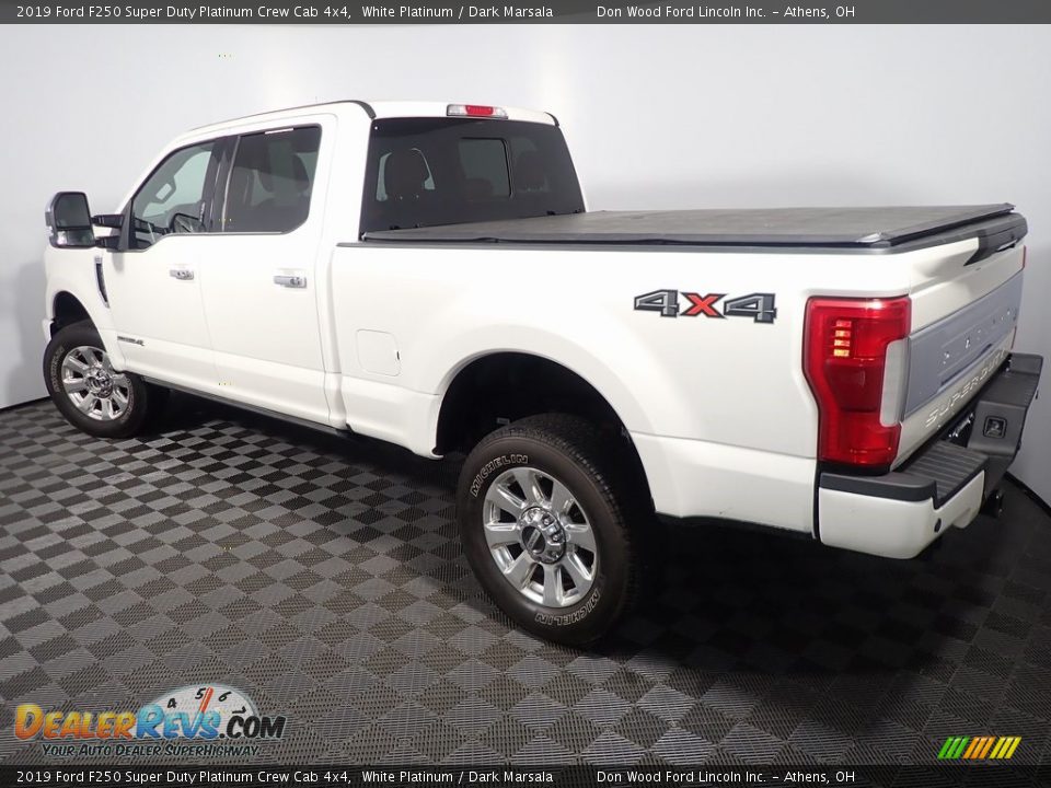 2019 Ford F250 Super Duty Platinum Crew Cab 4x4 White Platinum / Dark Marsala Photo #10