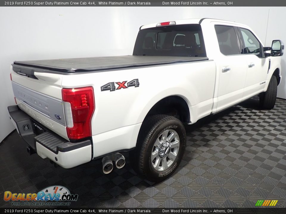 2019 Ford F250 Super Duty Platinum Crew Cab 4x4 White Platinum / Dark Marsala Photo #12