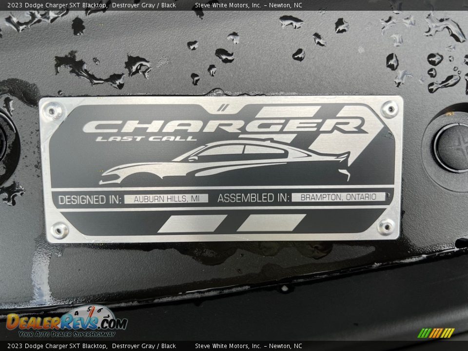 2023 Dodge Charger SXT Blacktop Destroyer Gray / Black Photo #10