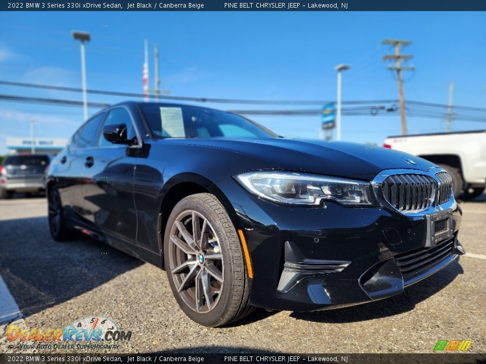 2022 BMW 3 Series 330i xDrive Sedan Jet Black / Canberra Beige Photo #2