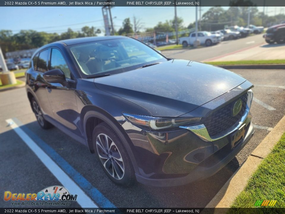 2022 Mazda CX-5 S Premium AWD Jet Black Mica / Parchment Photo #2