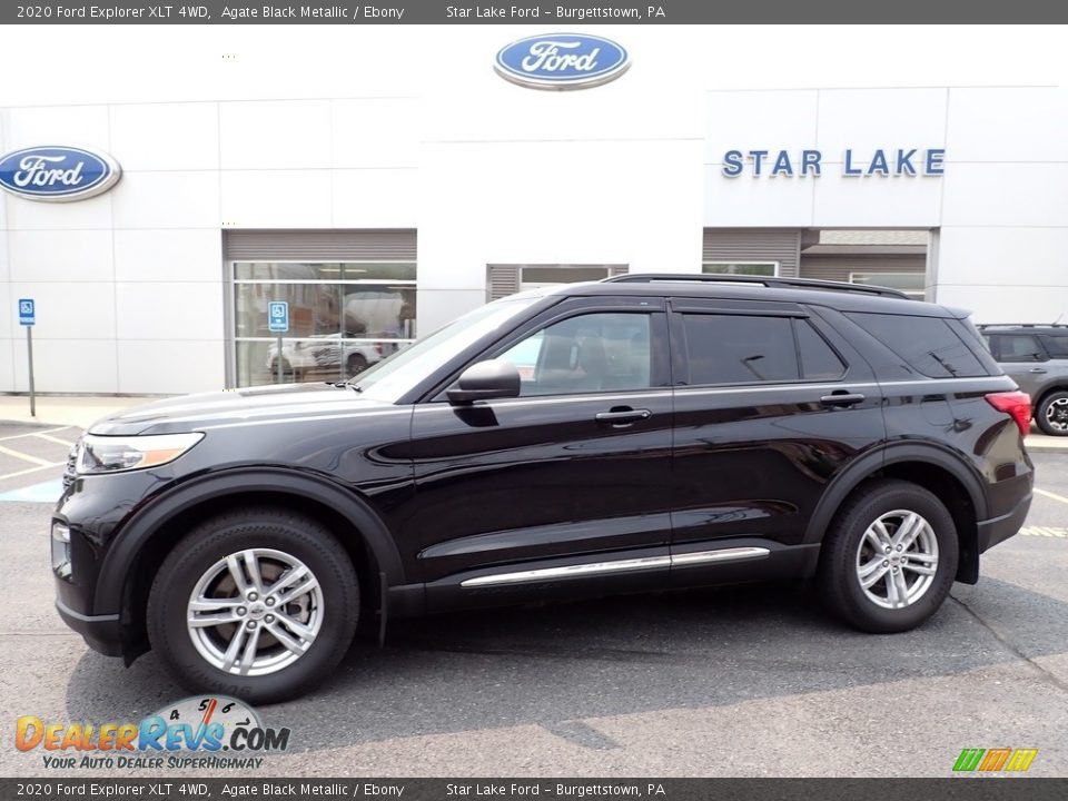 2020 Ford Explorer XLT 4WD Agate Black Metallic / Ebony Photo #1