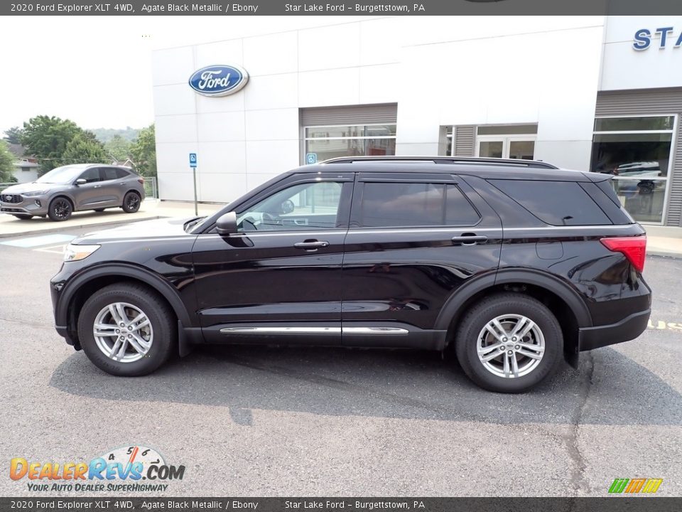 2020 Ford Explorer XLT 4WD Agate Black Metallic / Ebony Photo #2