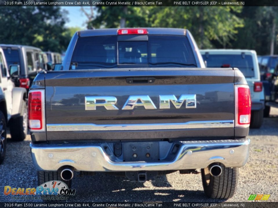 2016 Ram 1500 Laramie Longhorn Crew Cab 4x4 Granite Crystal Metallic / Black/Cattle Tan Photo #4