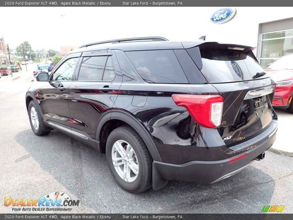 2020 Ford Explorer XLT 4WD Agate Black Metallic / Ebony Photo #3