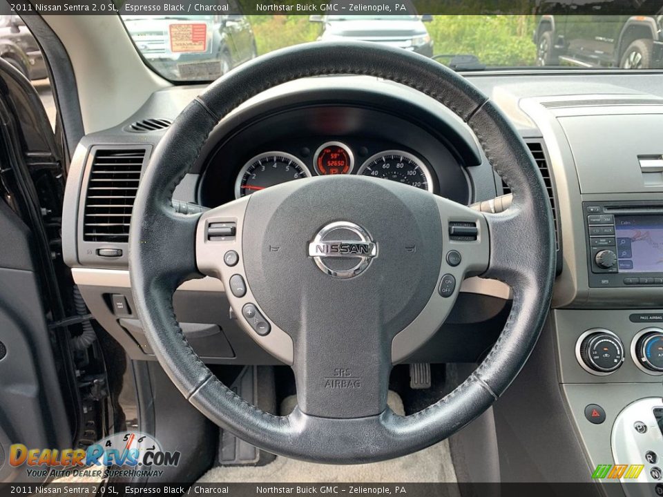 2011 Nissan Sentra 2.0 SL Espresso Black / Charcoal Photo #11