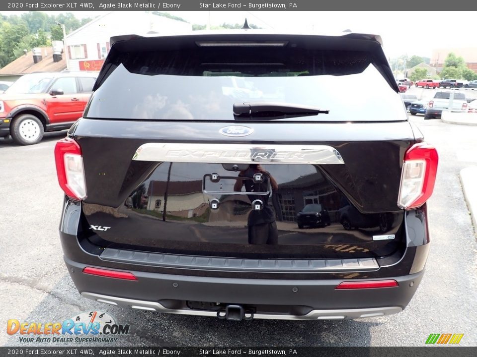 2020 Ford Explorer XLT 4WD Agate Black Metallic / Ebony Photo #4