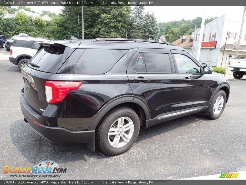 2020 Ford Explorer XLT 4WD Agate Black Metallic / Ebony Photo #5