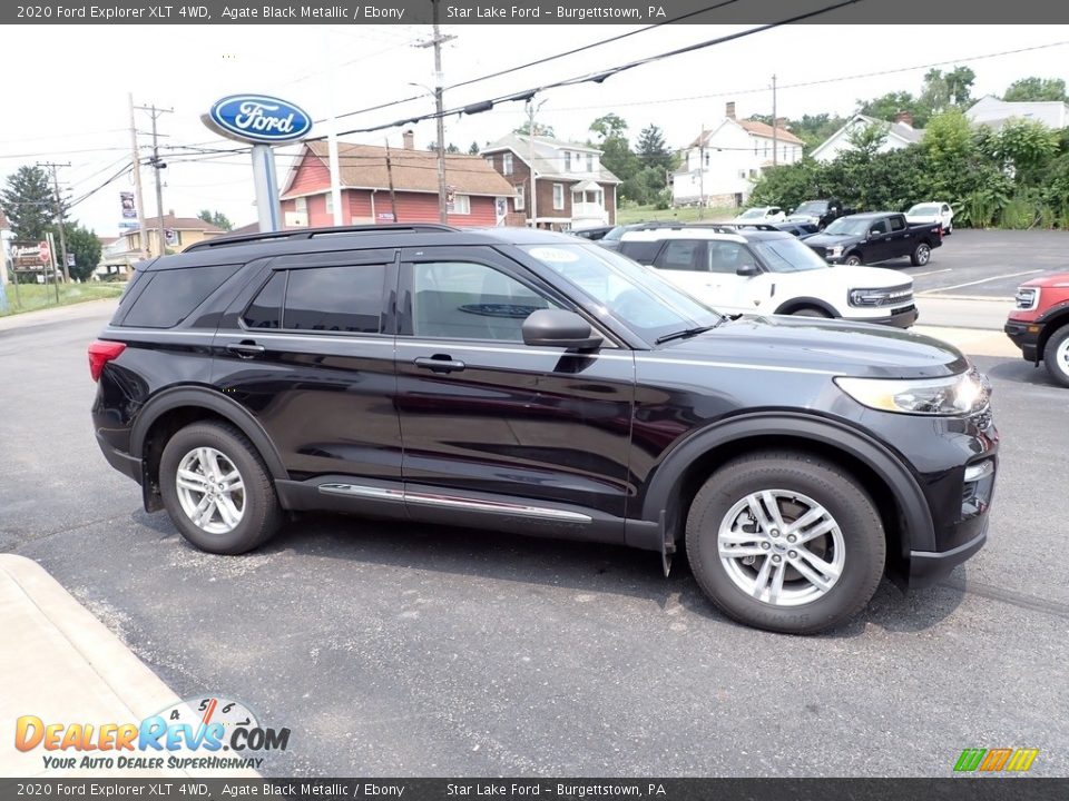 Agate Black Metallic 2020 Ford Explorer XLT 4WD Photo #6