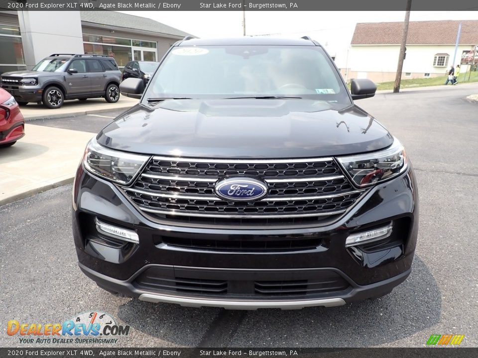 2020 Ford Explorer XLT 4WD Agate Black Metallic / Ebony Photo #8