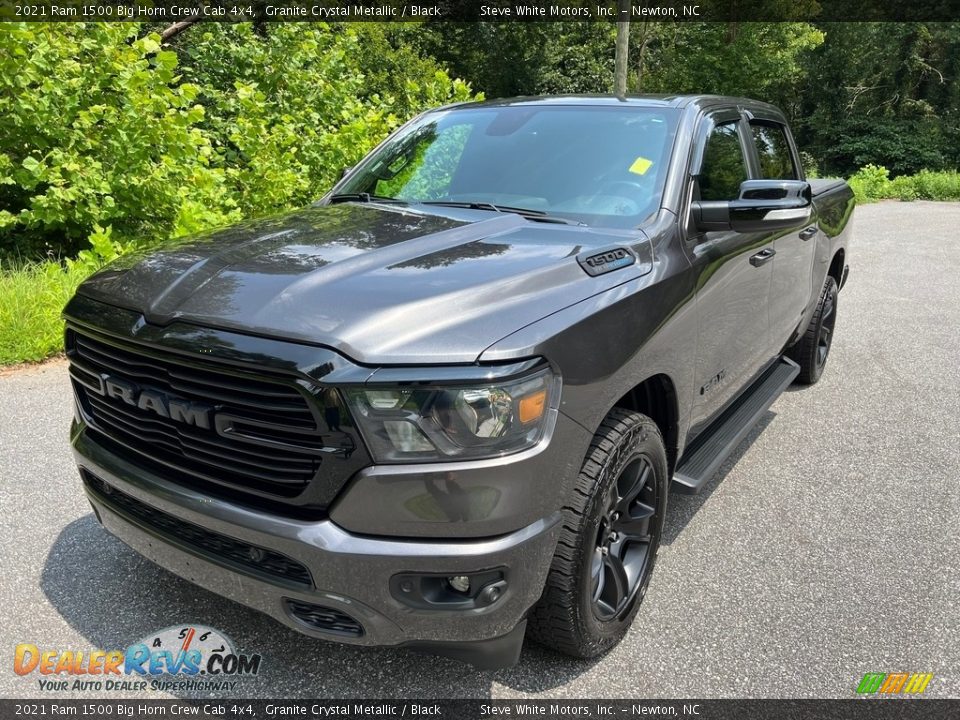 2021 Ram 1500 Big Horn Crew Cab 4x4 Granite Crystal Metallic / Black Photo #3