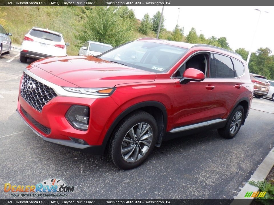 Calypso Red 2020 Hyundai Santa Fe SEL AWD Photo #4