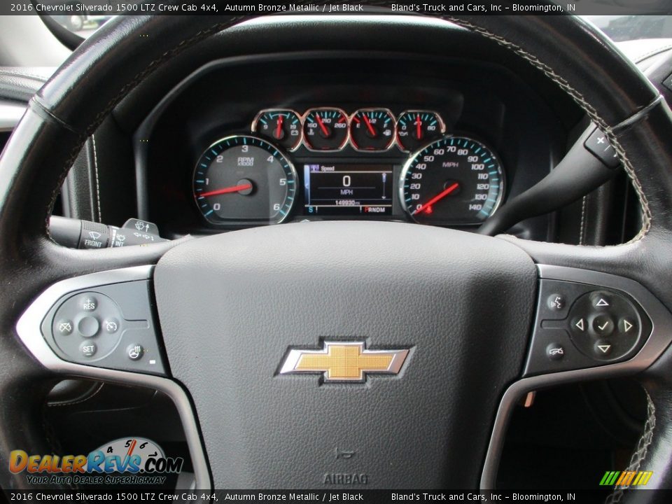 2016 Chevrolet Silverado 1500 LTZ Crew Cab 4x4 Autumn Bronze Metallic / Jet Black Photo #9