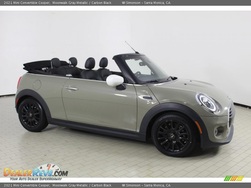 2021 Mini Convertible Cooper Moonwalk Gray Metallic / Carbon Black Photo #2