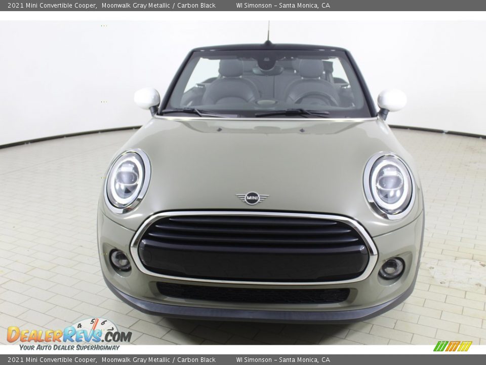 2021 Mini Convertible Cooper Moonwalk Gray Metallic / Carbon Black Photo #3