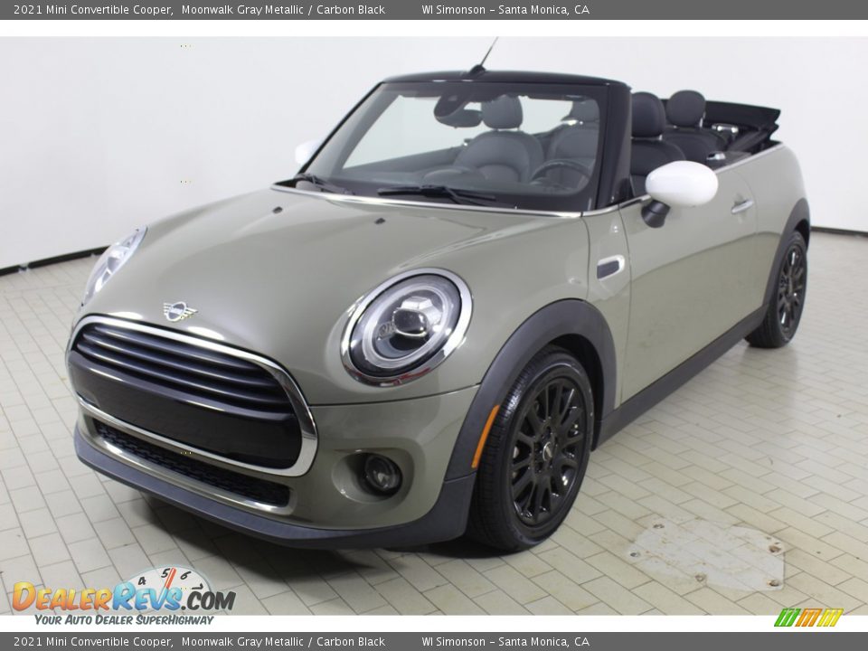 2021 Mini Convertible Cooper Moonwalk Gray Metallic / Carbon Black Photo #4