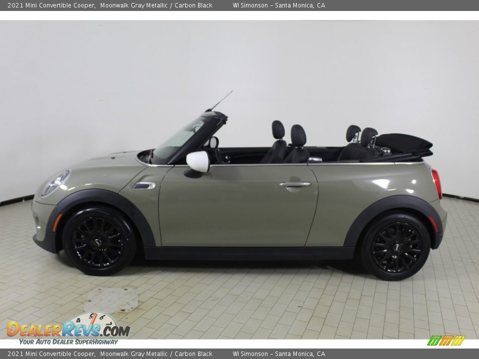 2021 Mini Convertible Cooper Moonwalk Gray Metallic / Carbon Black Photo #5