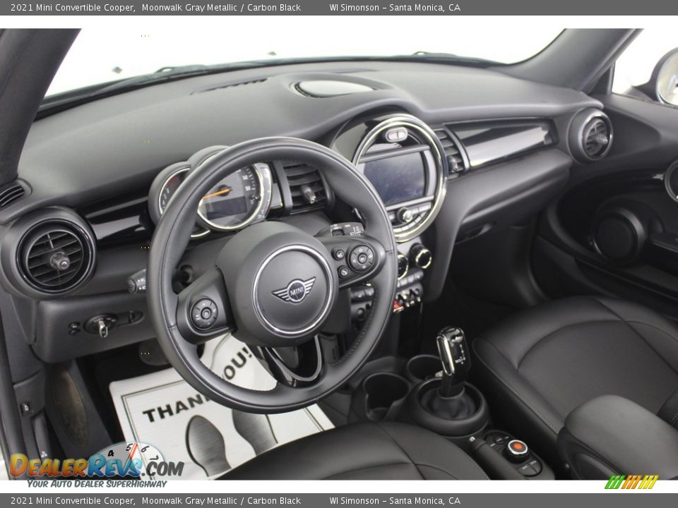 2021 Mini Convertible Cooper Moonwalk Gray Metallic / Carbon Black Photo #20