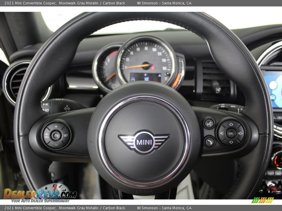 2021 Mini Convertible Cooper Moonwalk Gray Metallic / Carbon Black Photo #28