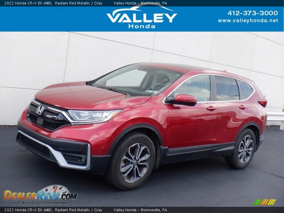 2022 Honda CR-V EX AWD Radiant Red Metallic / Gray Photo #1