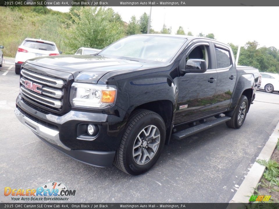 2015 GMC Canyon SLE Crew Cab 4x4 Onyx Black / Jet Black Photo #9