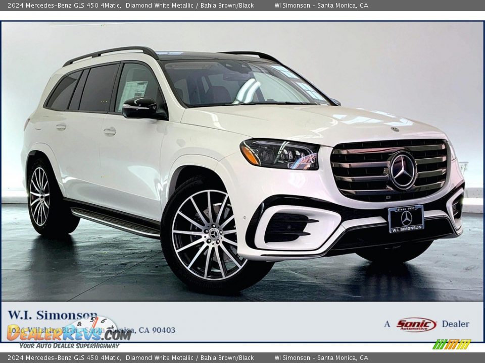 2024 Mercedes-Benz GLS 450 4Matic Diamond White Metallic / Bahia Brown/Black Photo #1