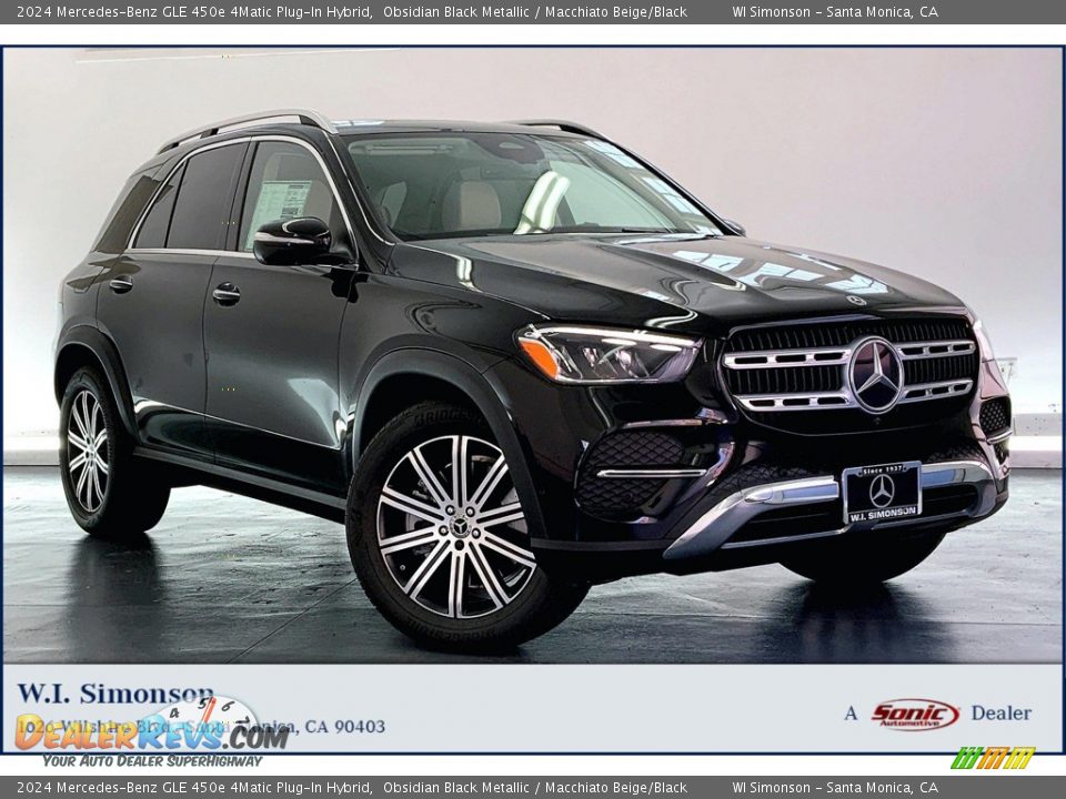 2024 Mercedes-Benz GLE 450e 4Matic Plug-In Hybrid Obsidian Black Metallic / Macchiato Beige/Black Photo #1