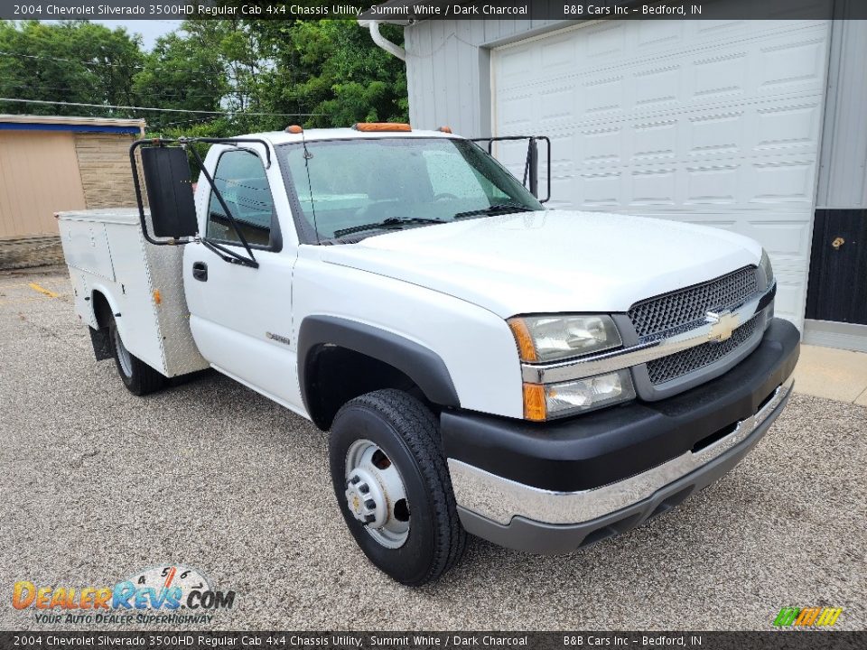 2004 Chevrolet Silverado 3500HD Regular Cab 4x4 Chassis Utility Summit White / Dark Charcoal Photo #2