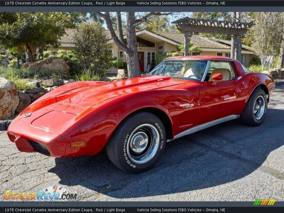 1978 Chevrolet Corvette Anniversary Edition Coupe Red / Light Beige Photo #17