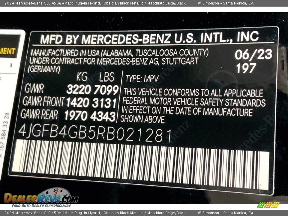 2024 Mercedes-Benz GLE 450e 4Matic Plug-In Hybrid Obsidian Black Metallic / Macchiato Beige/Black Photo #11