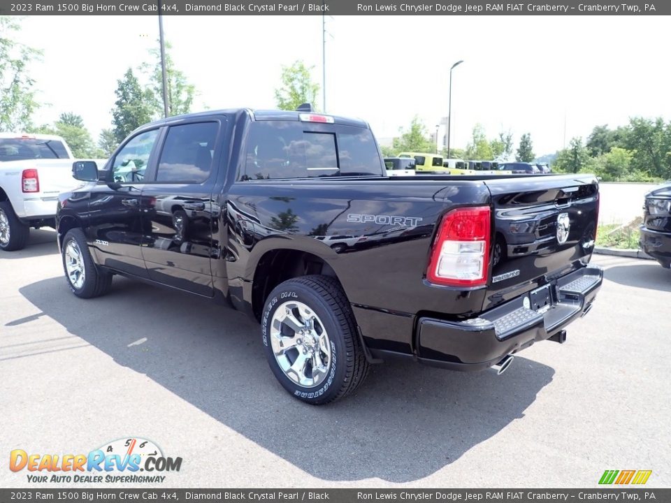 2023 Ram 1500 Big Horn Crew Cab 4x4 Diamond Black Crystal Pearl / Black Photo #3