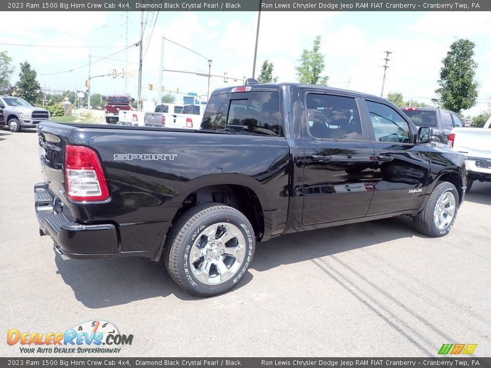 2023 Ram 1500 Big Horn Crew Cab 4x4 Diamond Black Crystal Pearl / Black Photo #5