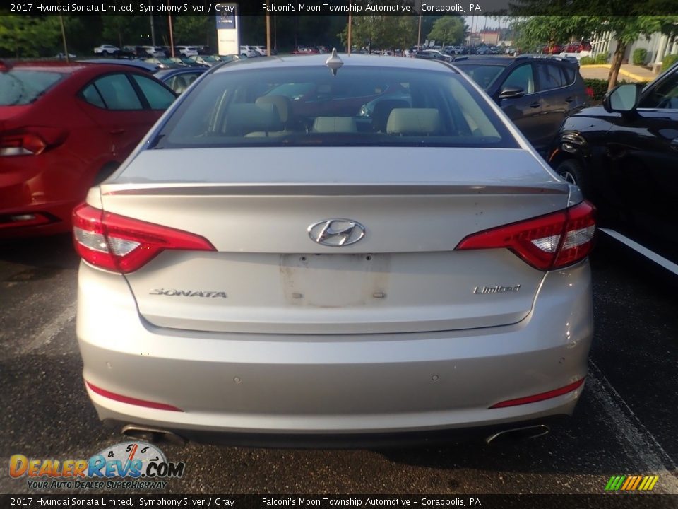 2017 Hyundai Sonata Limited Symphony Silver / Gray Photo #3