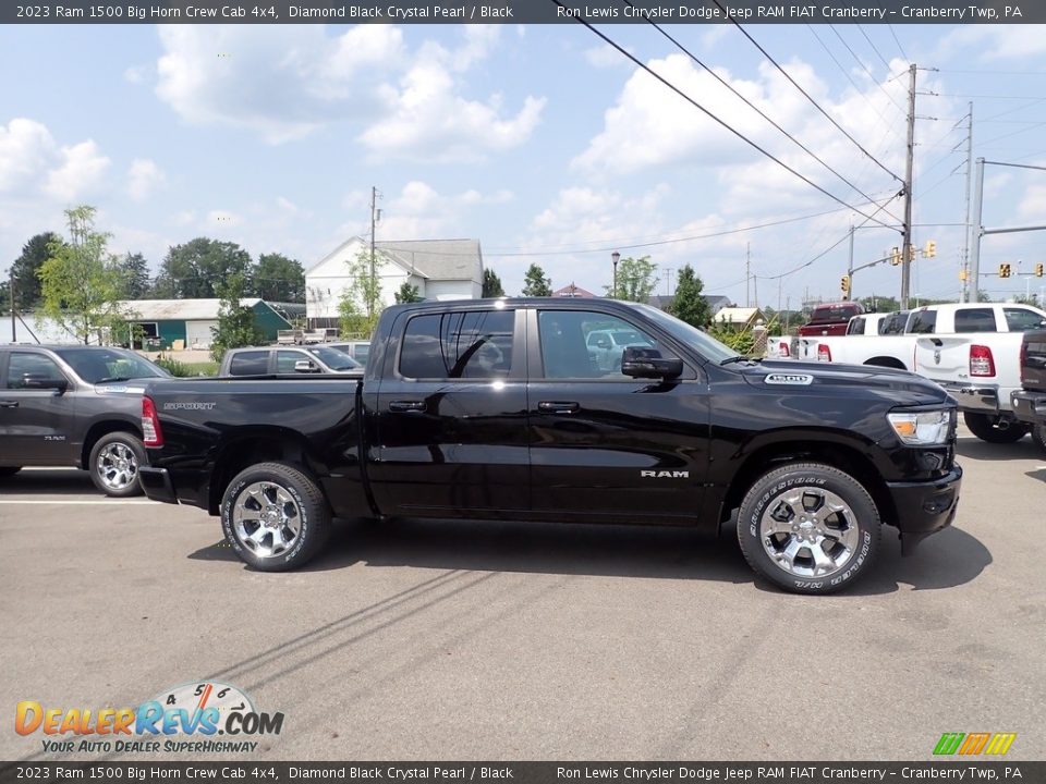 Diamond Black Crystal Pearl 2023 Ram 1500 Big Horn Crew Cab 4x4 Photo #6