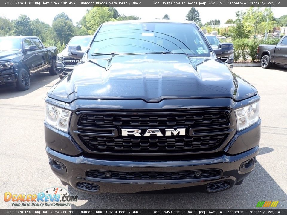 2023 Ram 1500 Big Horn Crew Cab 4x4 Diamond Black Crystal Pearl / Black Photo #8