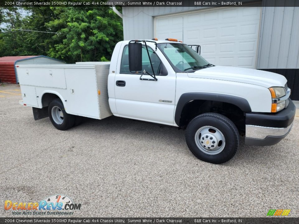 2004 Chevrolet Silverado 3500HD Regular Cab 4x4 Chassis Utility Summit White / Dark Charcoal Photo #19