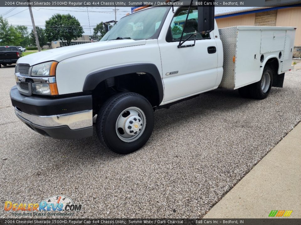 2004 Chevrolet Silverado 3500HD Regular Cab 4x4 Chassis Utility Summit White / Dark Charcoal Photo #20