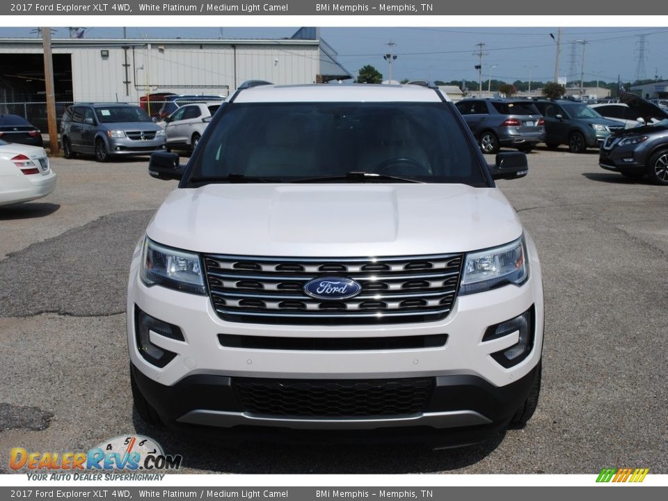 2017 Ford Explorer XLT 4WD White Platinum / Medium Light Camel Photo #8