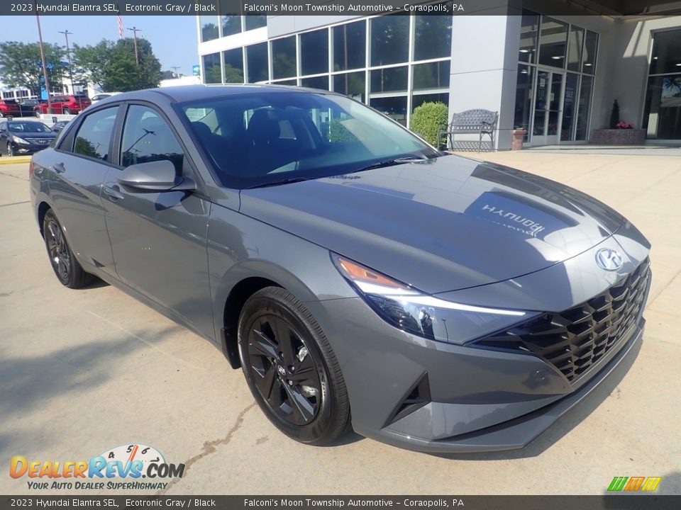 2023 Hyundai Elantra SEL Ecotronic Gray / Black Photo #9