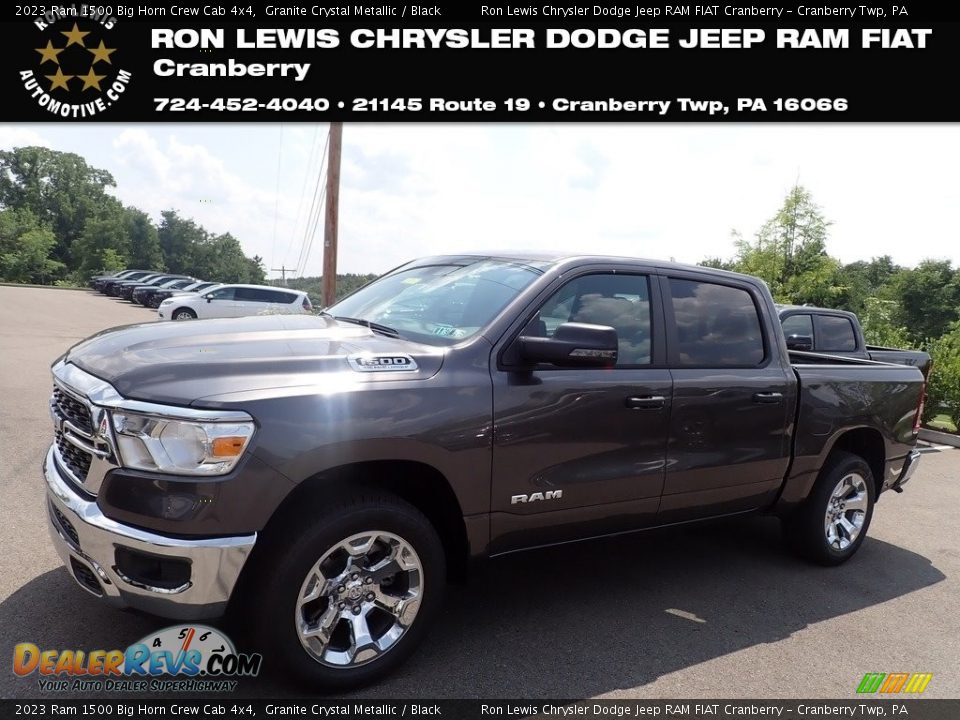 2023 Ram 1500 Big Horn Crew Cab 4x4 Granite Crystal Metallic / Black Photo #1