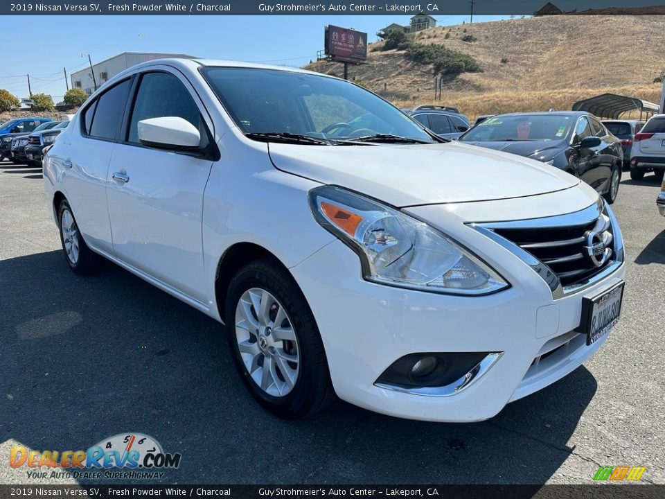 2019 Nissan Versa SV Fresh Powder White / Charcoal Photo #1