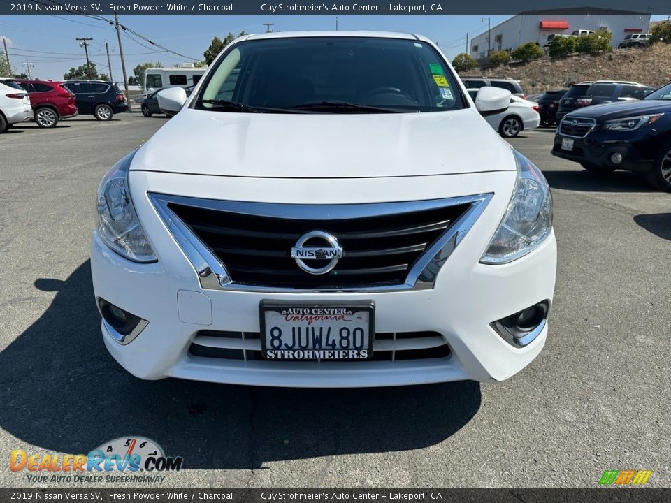 2019 Nissan Versa SV Fresh Powder White / Charcoal Photo #2