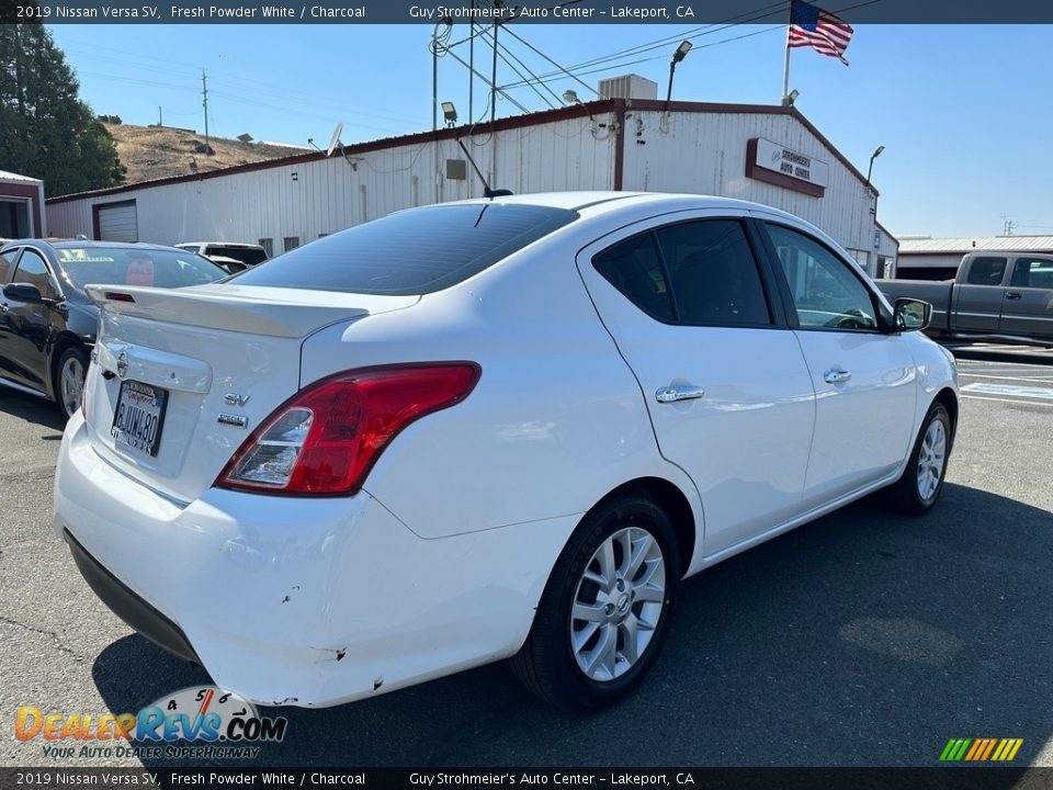 2019 Nissan Versa SV Fresh Powder White / Charcoal Photo #6