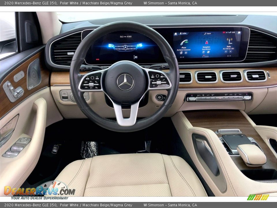 2020 Mercedes-Benz GLE 350 Polar White / Macchiato Beige/Magma Grey Photo #4