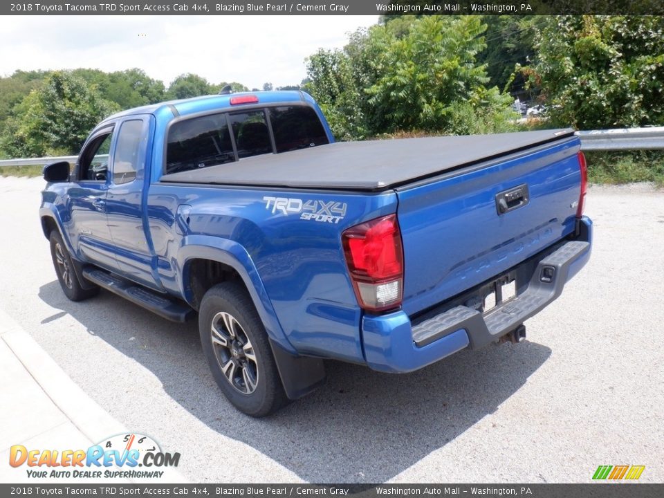2018 Toyota Tacoma TRD Sport Access Cab 4x4 Blazing Blue Pearl / Cement Gray Photo #16