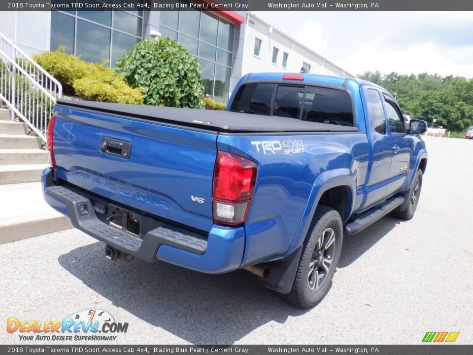 2018 Toyota Tacoma TRD Sport Access Cab 4x4 Blazing Blue Pearl / Cement Gray Photo #20